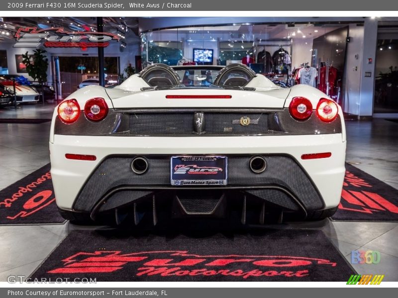 White Avus / Charcoal 2009 Ferrari F430 16M Scuderia Spider