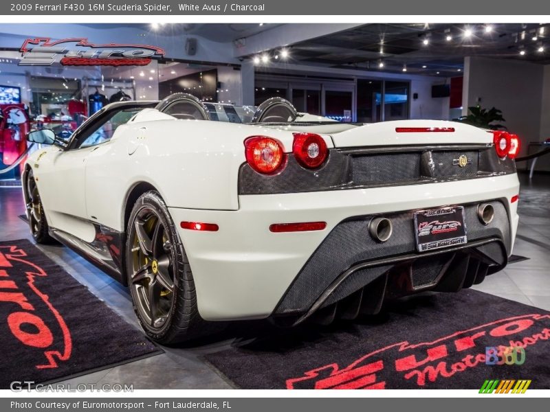 White Avus / Charcoal 2009 Ferrari F430 16M Scuderia Spider