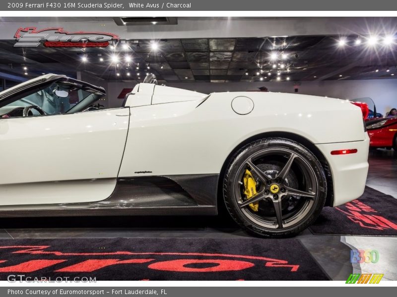 White Avus / Charcoal 2009 Ferrari F430 16M Scuderia Spider