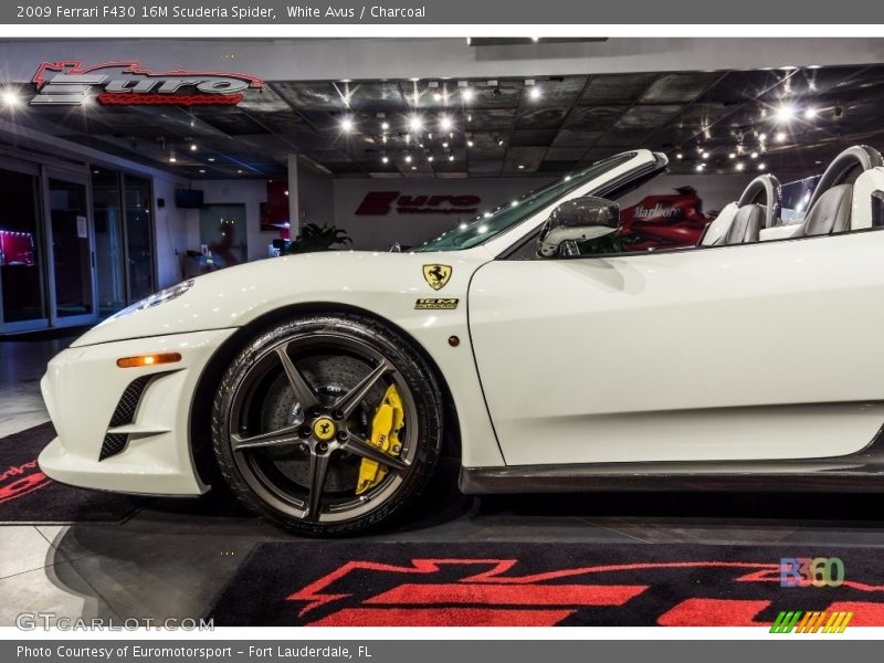 White Avus / Charcoal 2009 Ferrari F430 16M Scuderia Spider