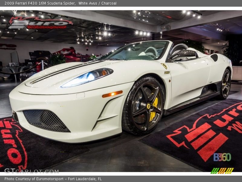 White Avus / Charcoal 2009 Ferrari F430 16M Scuderia Spider