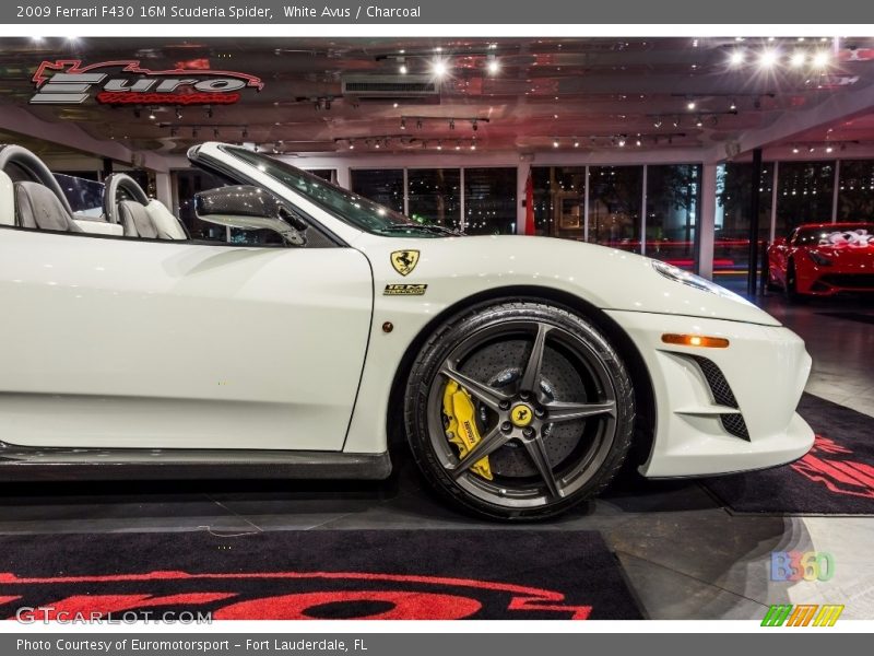 White Avus / Charcoal 2009 Ferrari F430 16M Scuderia Spider