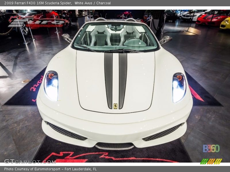 White Avus / Charcoal 2009 Ferrari F430 16M Scuderia Spider