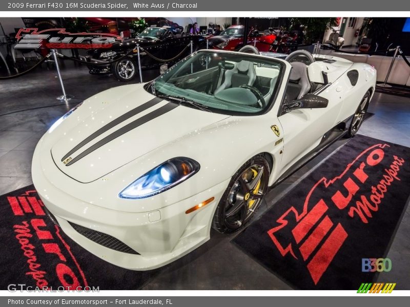 White Avus / Charcoal 2009 Ferrari F430 16M Scuderia Spider