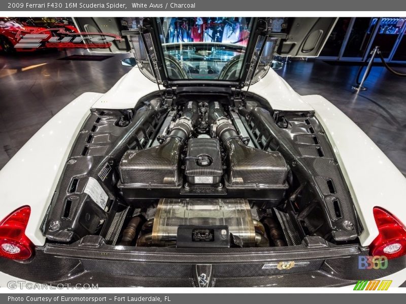 White Avus / Charcoal 2009 Ferrari F430 16M Scuderia Spider