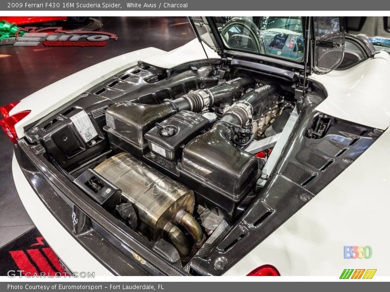 White Avus / Charcoal 2009 Ferrari F430 16M Scuderia Spider