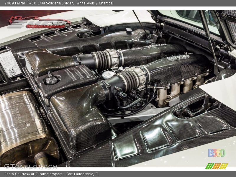White Avus / Charcoal 2009 Ferrari F430 16M Scuderia Spider