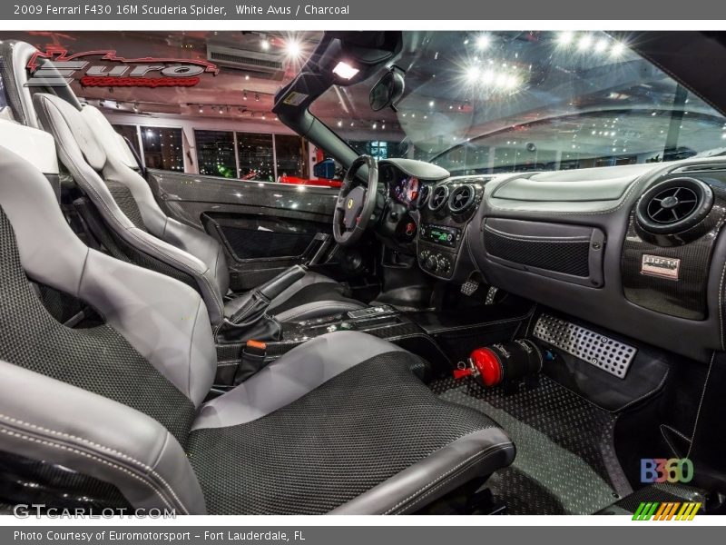 White Avus / Charcoal 2009 Ferrari F430 16M Scuderia Spider