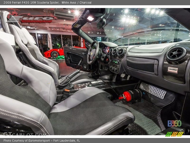 White Avus / Charcoal 2009 Ferrari F430 16M Scuderia Spider