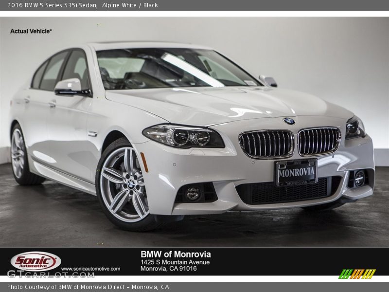 Alpine White / Black 2016 BMW 5 Series 535i Sedan