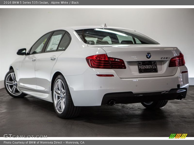 Alpine White / Black 2016 BMW 5 Series 535i Sedan