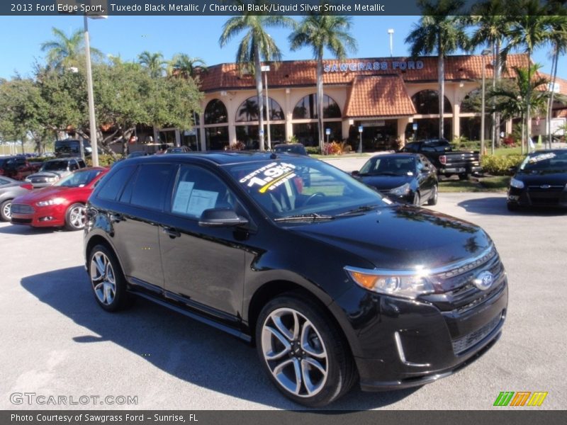 Tuxedo Black Metallic / Charcoal Black/Liquid Silver Smoke Metallic 2013 Ford Edge Sport