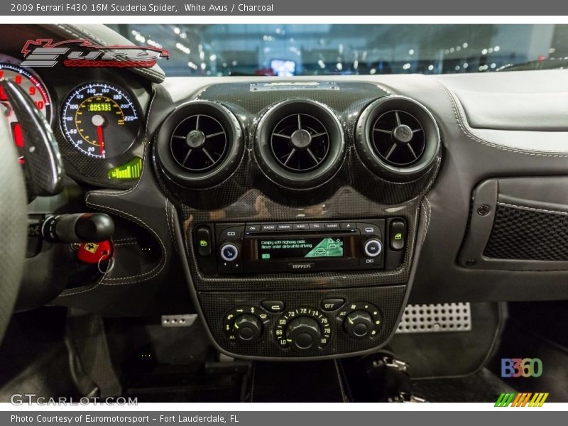 White Avus / Charcoal 2009 Ferrari F430 16M Scuderia Spider