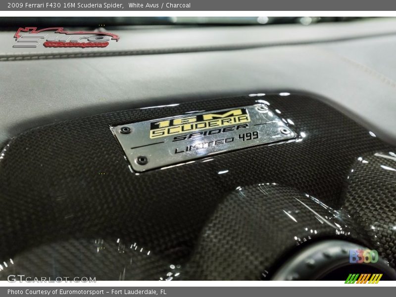 White Avus / Charcoal 2009 Ferrari F430 16M Scuderia Spider