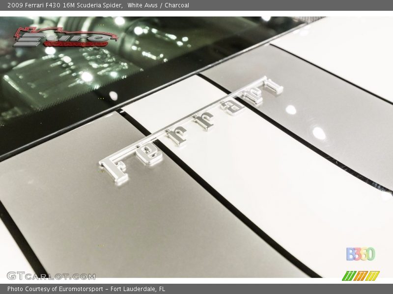 White Avus / Charcoal 2009 Ferrari F430 16M Scuderia Spider