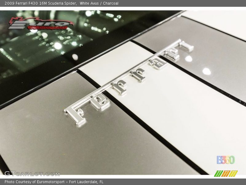 White Avus / Charcoal 2009 Ferrari F430 16M Scuderia Spider