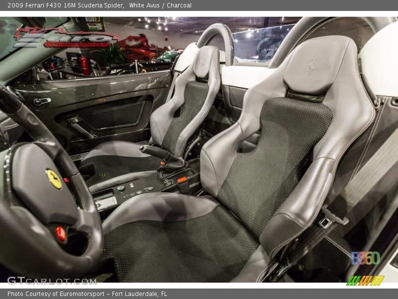 White Avus / Charcoal 2009 Ferrari F430 16M Scuderia Spider