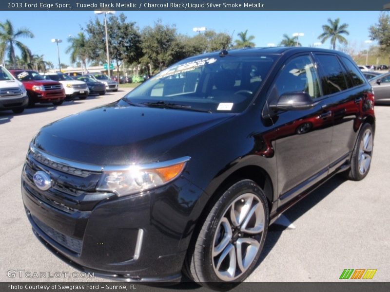 Tuxedo Black Metallic / Charcoal Black/Liquid Silver Smoke Metallic 2013 Ford Edge Sport