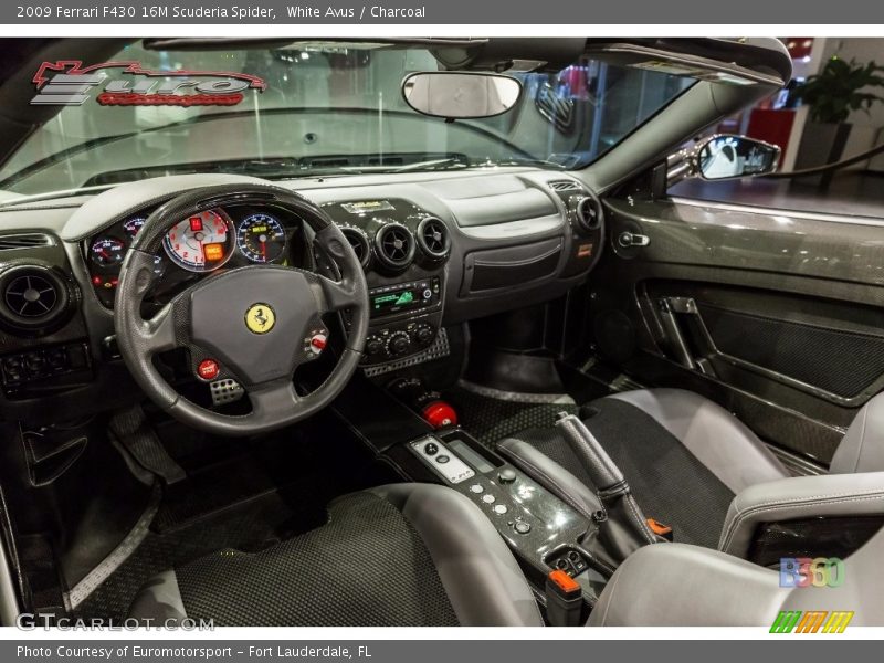 White Avus / Charcoal 2009 Ferrari F430 16M Scuderia Spider