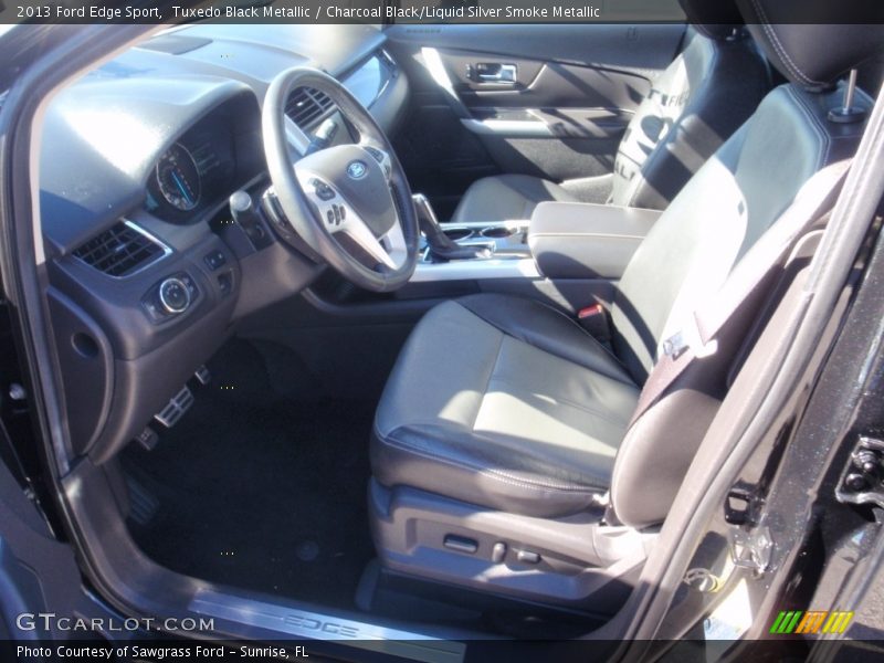 Tuxedo Black Metallic / Charcoal Black/Liquid Silver Smoke Metallic 2013 Ford Edge Sport