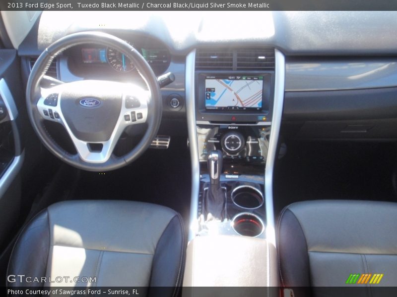 Tuxedo Black Metallic / Charcoal Black/Liquid Silver Smoke Metallic 2013 Ford Edge Sport
