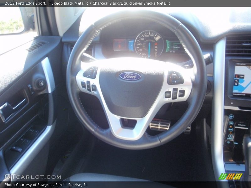 Tuxedo Black Metallic / Charcoal Black/Liquid Silver Smoke Metallic 2013 Ford Edge Sport
