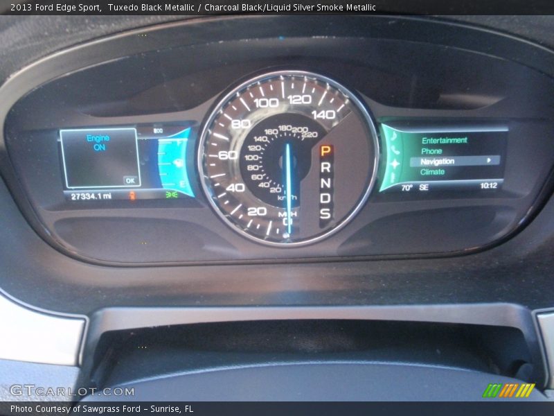 Tuxedo Black Metallic / Charcoal Black/Liquid Silver Smoke Metallic 2013 Ford Edge Sport