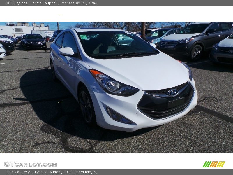 Monaco White / Gray 2013 Hyundai Elantra Coupe SE