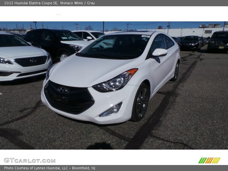 Monaco White / Gray 2013 Hyundai Elantra Coupe SE
