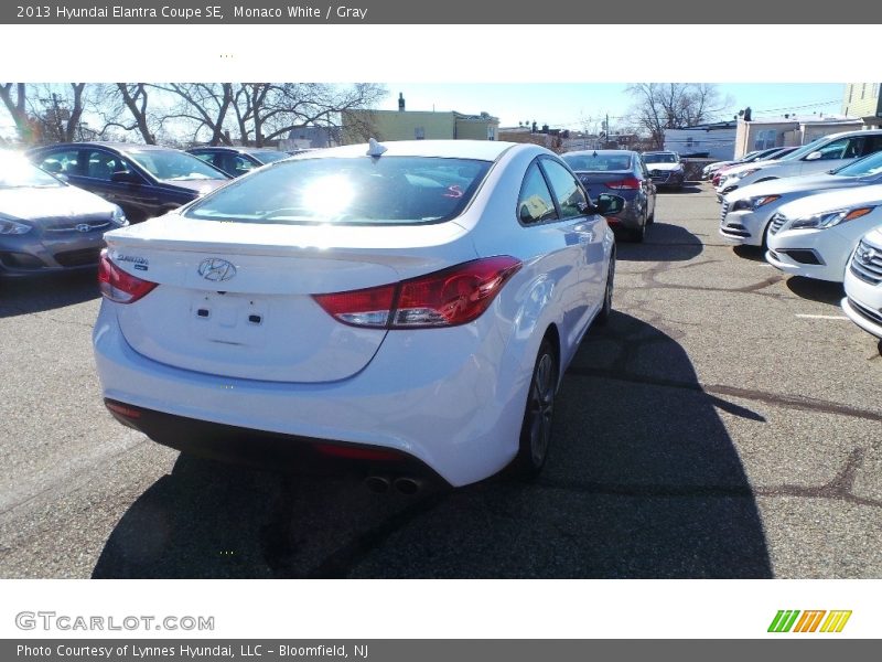 Monaco White / Gray 2013 Hyundai Elantra Coupe SE