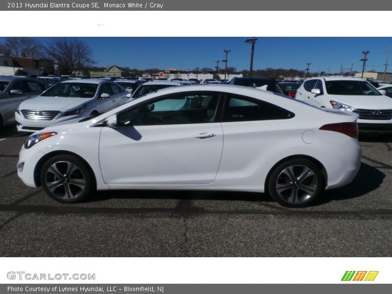 Monaco White / Gray 2013 Hyundai Elantra Coupe SE