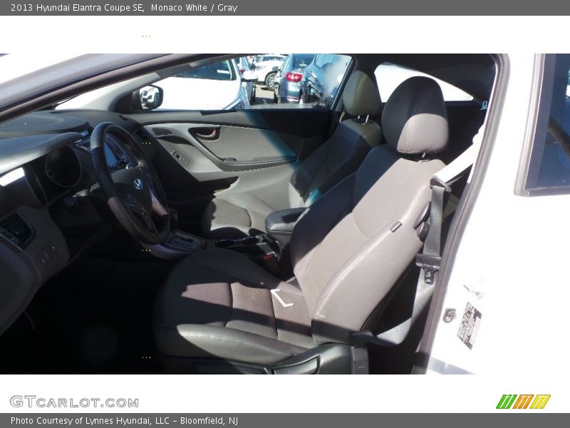 Monaco White / Gray 2013 Hyundai Elantra Coupe SE