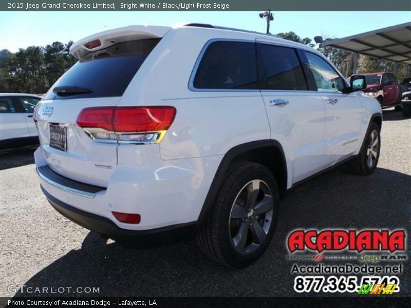 Bright White / Black/Light Frost Beige 2015 Jeep Grand Cherokee Limited