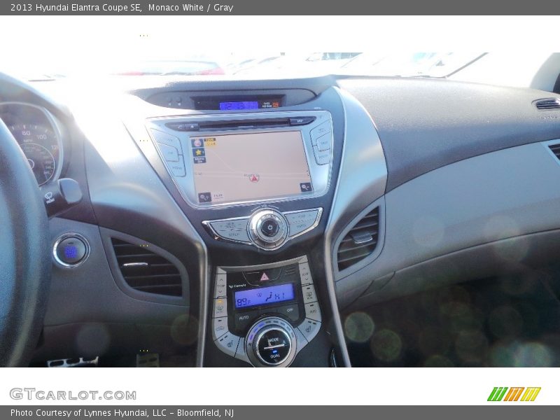 Monaco White / Gray 2013 Hyundai Elantra Coupe SE