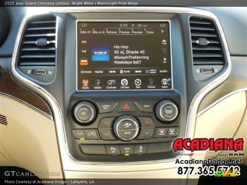 Bright White / Black/Light Frost Beige 2015 Jeep Grand Cherokee Limited