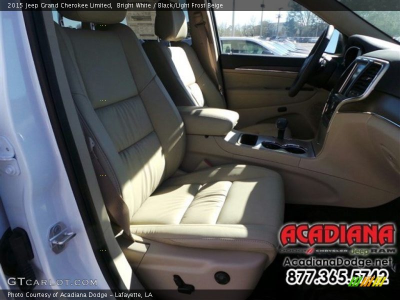 Bright White / Black/Light Frost Beige 2015 Jeep Grand Cherokee Limited