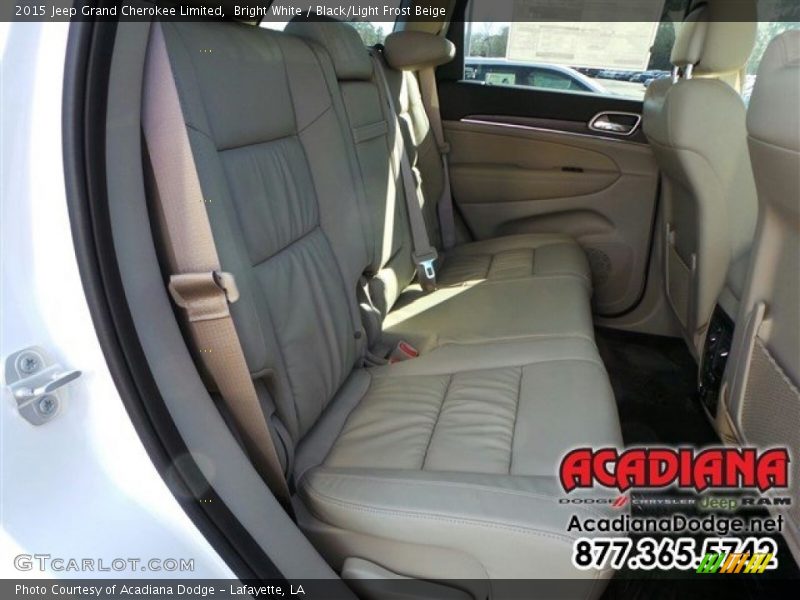 Bright White / Black/Light Frost Beige 2015 Jeep Grand Cherokee Limited