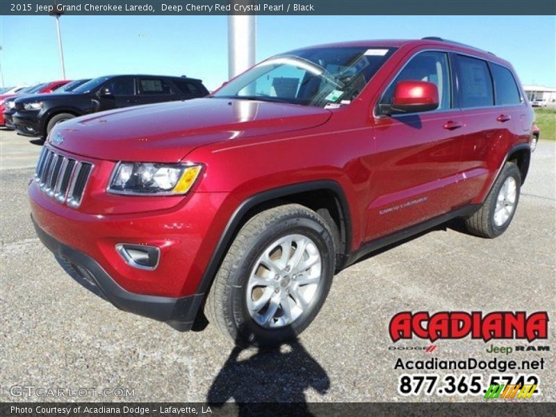 Deep Cherry Red Crystal Pearl / Black 2015 Jeep Grand Cherokee Laredo