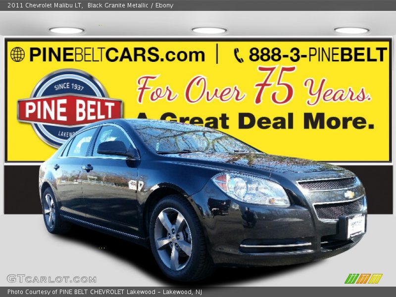 Black Granite Metallic / Ebony 2011 Chevrolet Malibu LT