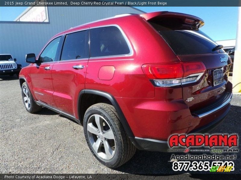 Deep Cherry Red Crystal Pearl / Black/Light Frost Beige 2015 Jeep Grand Cherokee Limited