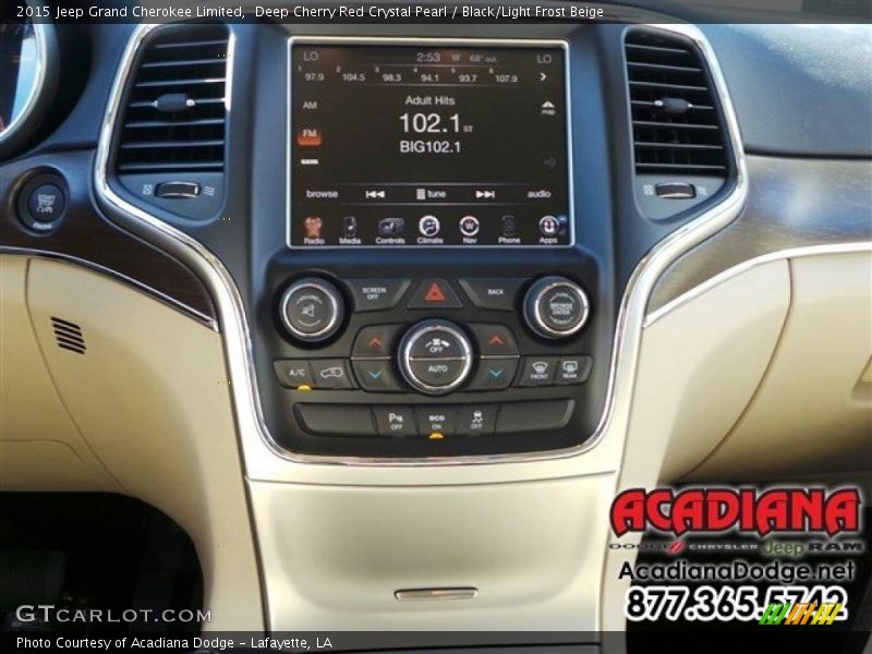 Deep Cherry Red Crystal Pearl / Black/Light Frost Beige 2015 Jeep Grand Cherokee Limited