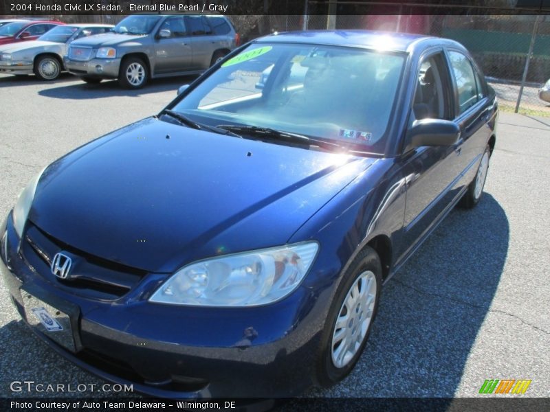 Eternal Blue Pearl / Gray 2004 Honda Civic LX Sedan