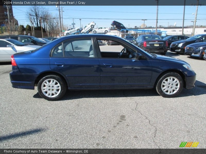 Eternal Blue Pearl / Gray 2004 Honda Civic LX Sedan