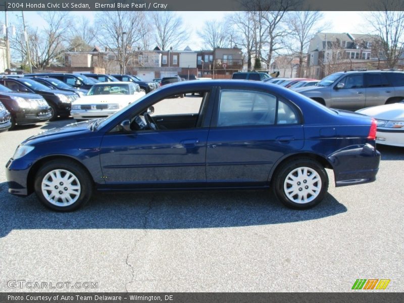 Eternal Blue Pearl / Gray 2004 Honda Civic LX Sedan