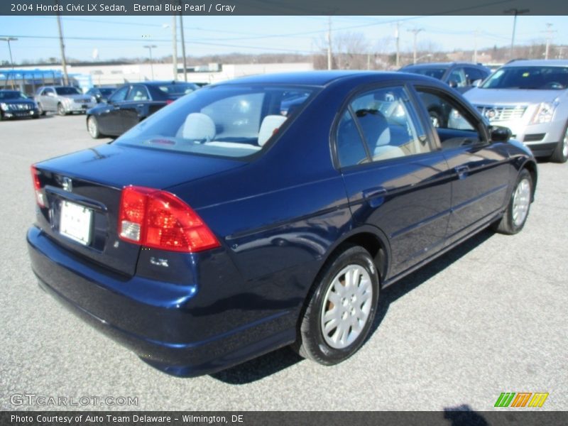 Eternal Blue Pearl / Gray 2004 Honda Civic LX Sedan