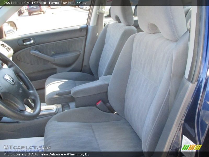Eternal Blue Pearl / Gray 2004 Honda Civic LX Sedan