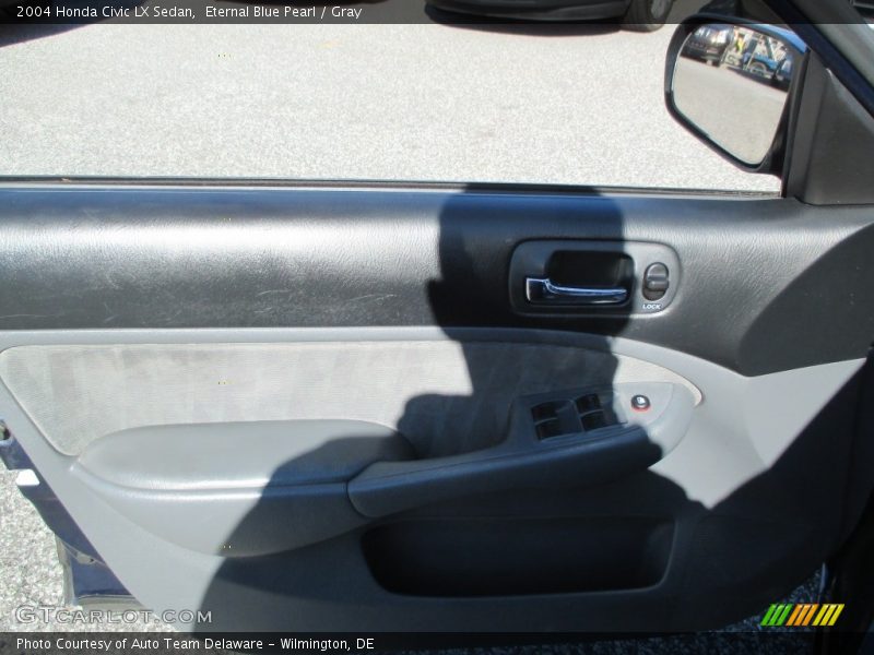 Eternal Blue Pearl / Gray 2004 Honda Civic LX Sedan