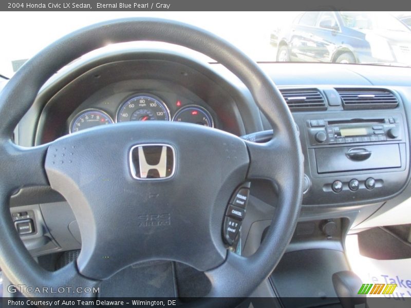 Eternal Blue Pearl / Gray 2004 Honda Civic LX Sedan