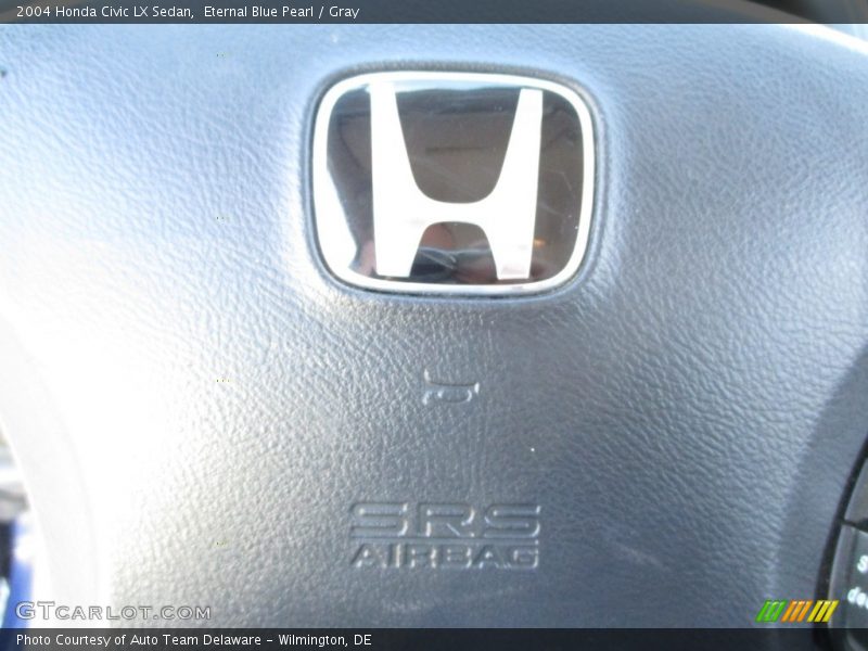 Eternal Blue Pearl / Gray 2004 Honda Civic LX Sedan