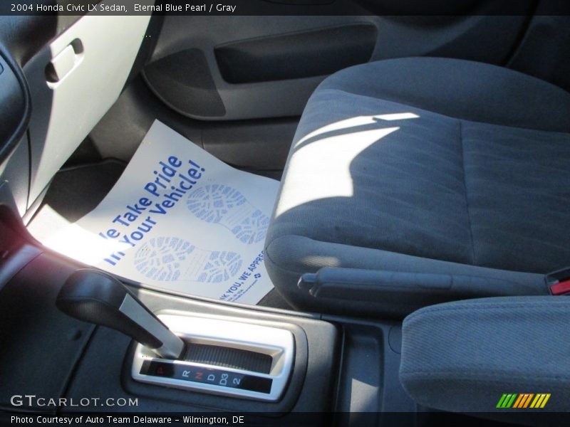 Eternal Blue Pearl / Gray 2004 Honda Civic LX Sedan